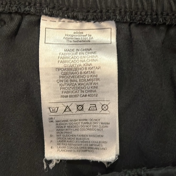 Adidas Baggy Jogger Sweatpants Black Spell Out Trefoil Logo Pockets 2XL XXL - Picture 14 of 14